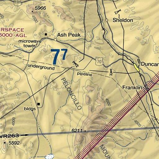 FAA VFR chart of Cox Ranch, AZ