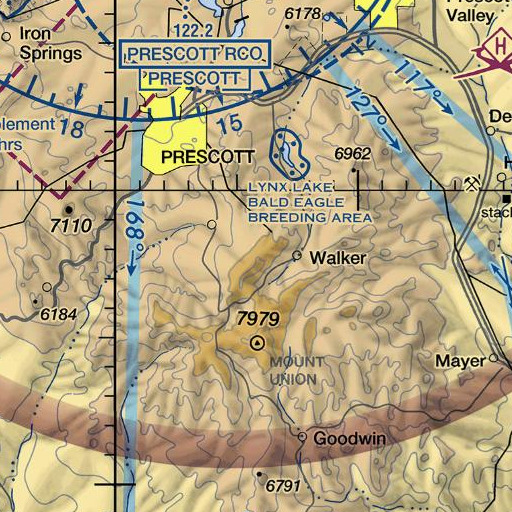 FAA VFR chart of Spruce Mountain, AZ