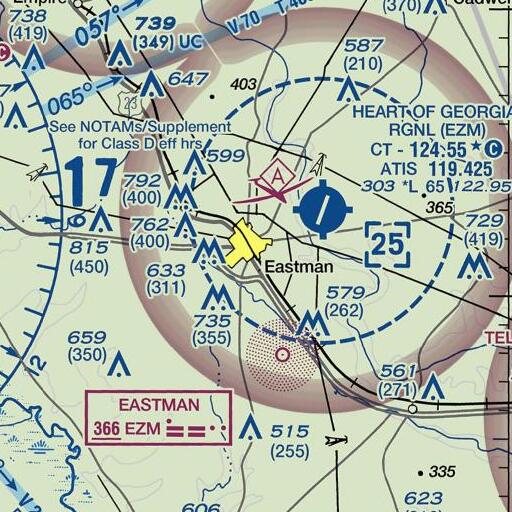 FAA VFR chart of Eastman Elementary School, GA