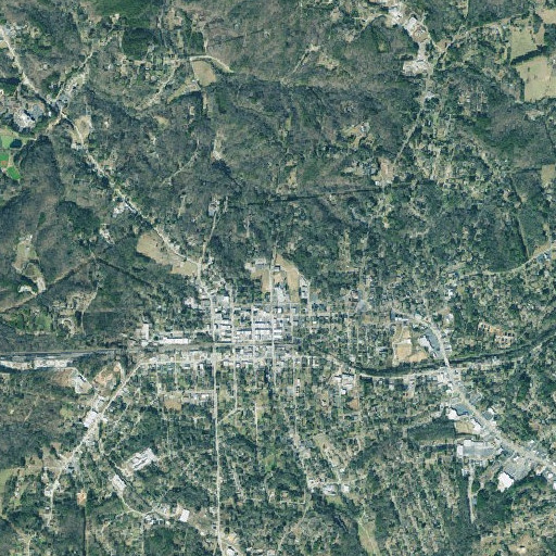 Aerial imagery of Toccoa High School, GA