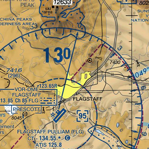 FAA VFR chart of Switzer Mesa, AZ