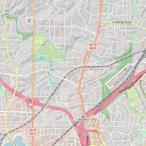 OpenStreetMap map of Bridge Building Heliport, GA