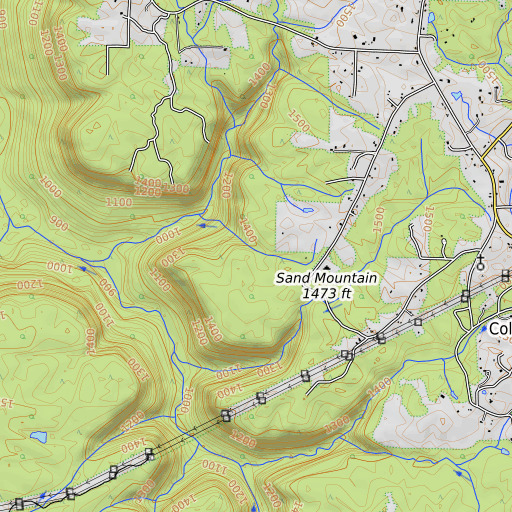 OpenTopoMap map of Parker Mine, GA