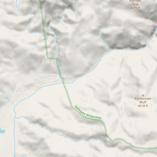 OpenStreetMap map of The Narrows, AZ