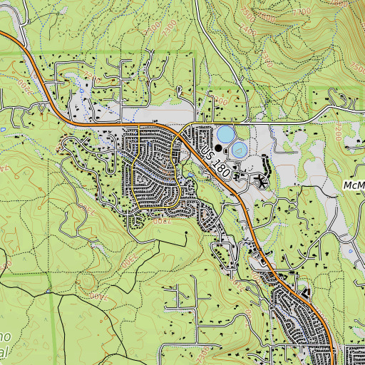 OpenTopoMap map of The Narrows, AZ