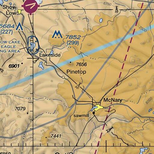 FAA VFR chart of Thompson Spring, AZ