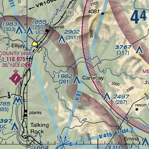 FAA VFR chart of Oakland Elementary School, GA