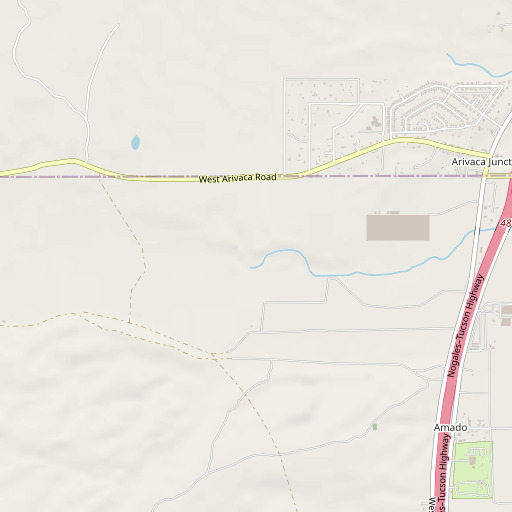 OpenStreetMap map of Toros Wash, AZ