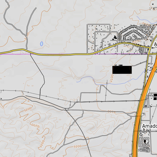OpenTopoMap map of Toros Wash, AZ