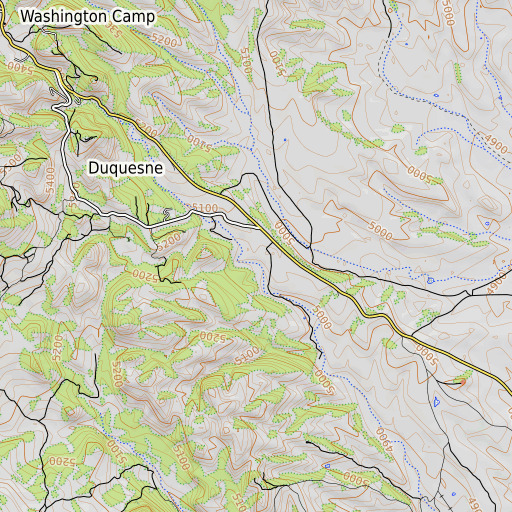 OpenTopoMap map of Trask Ranch, AZ