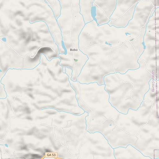 OpenStreetMap map of Becky Branch, GA