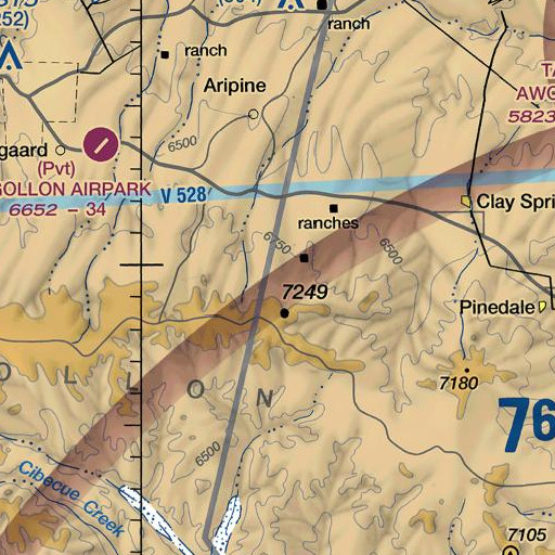 FAA VFR chart of Trough Spring, AZ