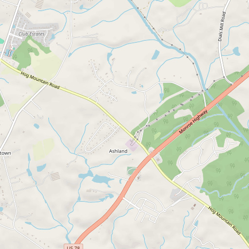 OpenStreetMap map of Caruthers School, GA