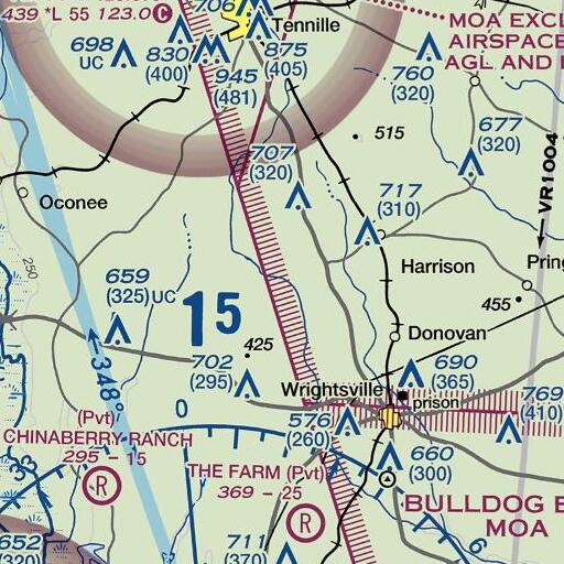 FAA VFR chart of Daniel Bridge, GA