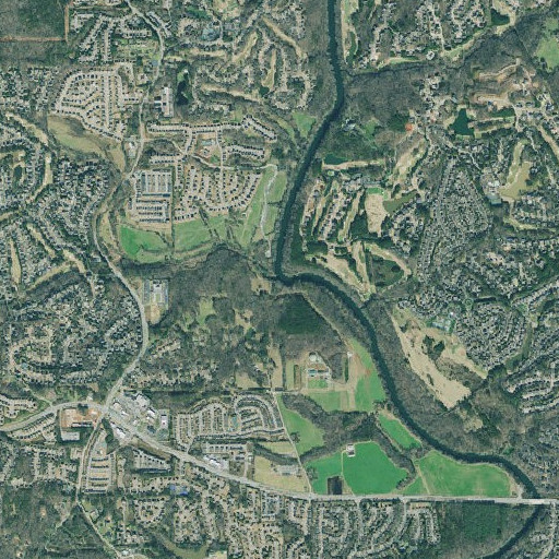 Aerial imagery of Dick Creek, GA
