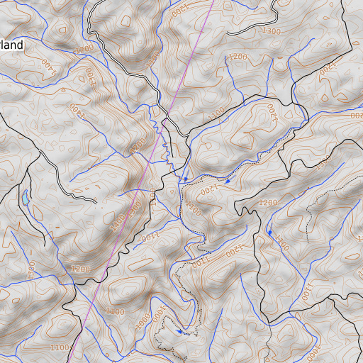 OpenTopoMap map of Dicks Creek, GA