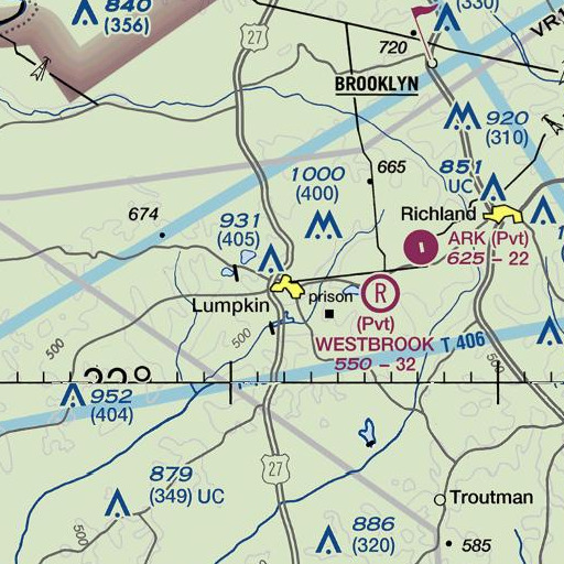 FAA VFR chart of Dowd School, GA