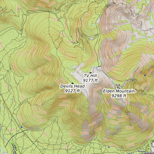 OpenTopoMap map of Turkey Park, AZ