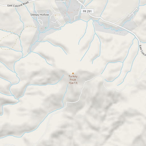 OpenStreetMap map of Turkey Peak, AZ