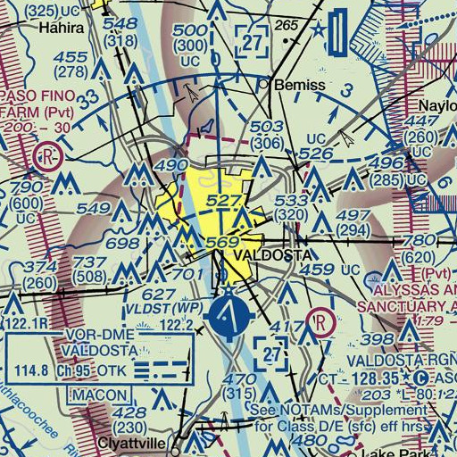 FAA VFR chart of Ellis School, GA