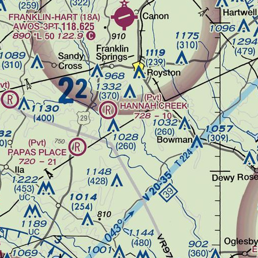 FAA VFR chart of Harrison, GA