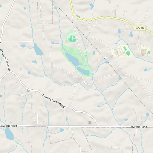 OpenStreetMap map of John Tanner State Park, GA