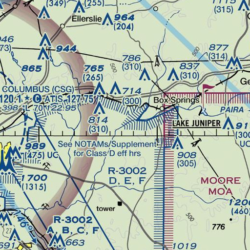 FAA VFR chart of Kendall Creek, GA