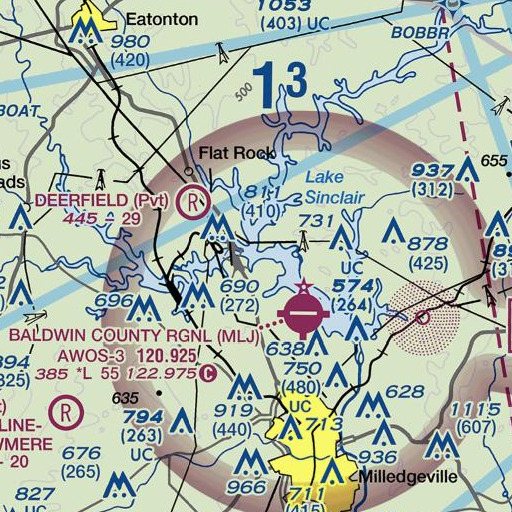 FAA VFR chart of Little River, GA
