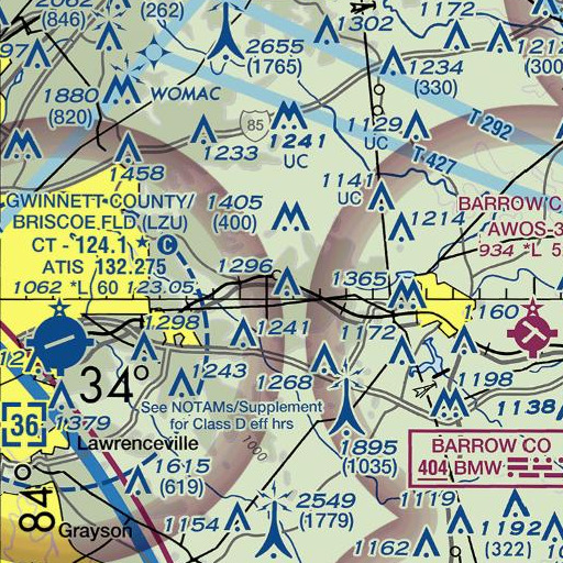 FAA VFR chart of Auburn Elementary School, GA