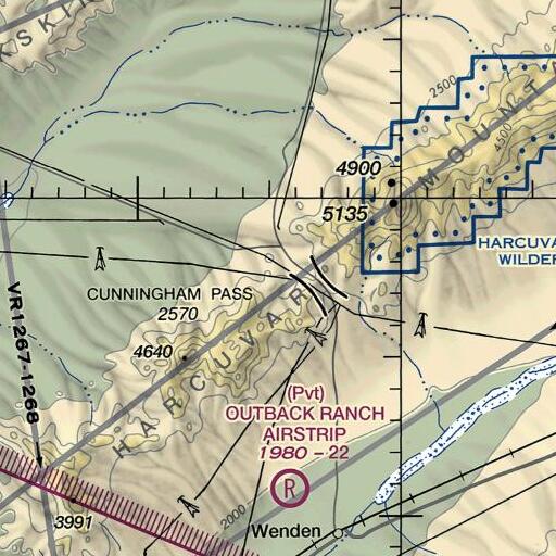 FAA VFR chart of Critic Mine, AZ