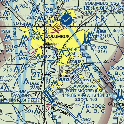 FAA VFR chart of Eddy Junior High School, GA