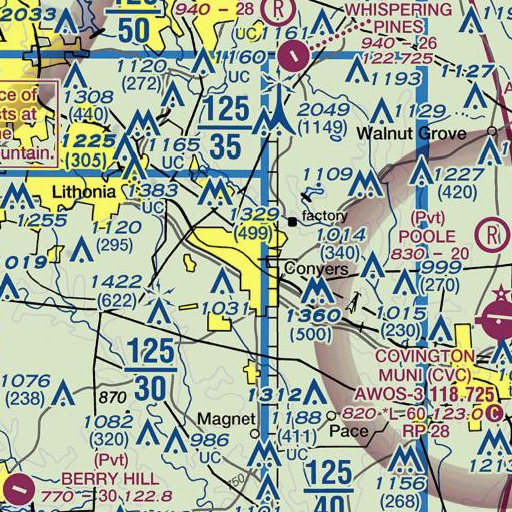 FAA VFR chart of Pine Street Elementary School, GA