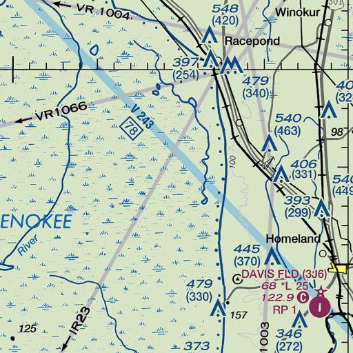 FAA VFR chart of Perch Lake, GA