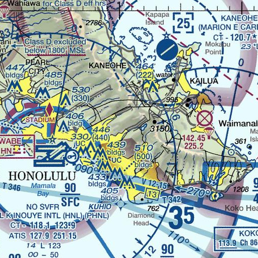 FAA VFR chart of ʻĀlewa Heights Spring, HI