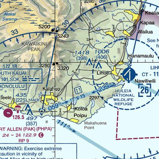 FAA VFR chart of Halfway Bridge, HI