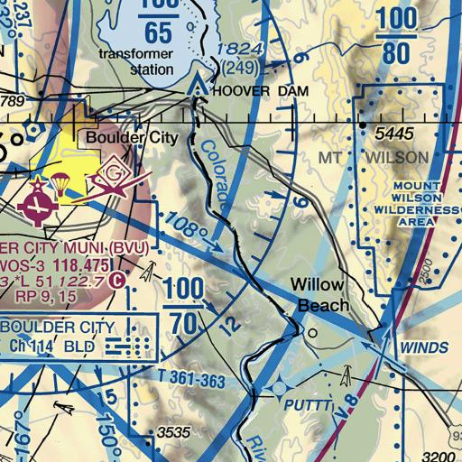 FAA VFR chart of Cross Current Rapids, NV