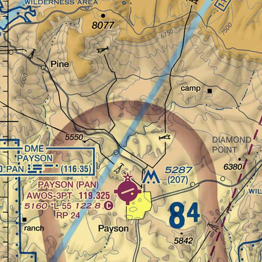 FAA VFR chart of Webber Spring, AZ