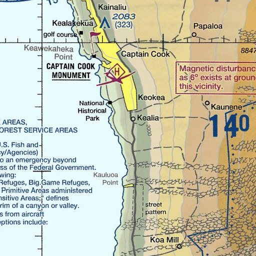FAA VFR chart of Hookena Elementary and Intermediate School, HI