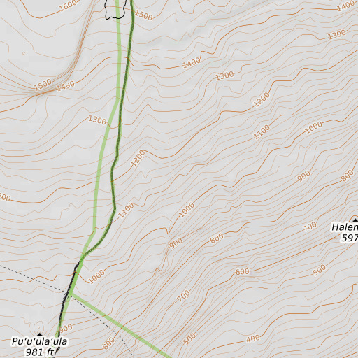 OpenTopoMap map of Kaʻalaʻala Ma kai, HI