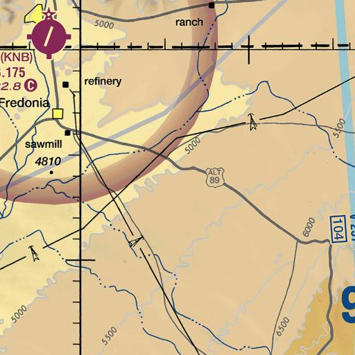 FAA VFR chart of Crowbar Point, AZ