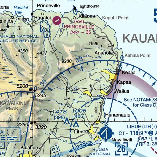 FAA VFR chart of Kapukaiki, HI