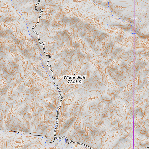 OpenTopoMap map of White Bluff, AZ