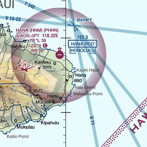FAA VFR chart of Kaʻuiki Head, HI