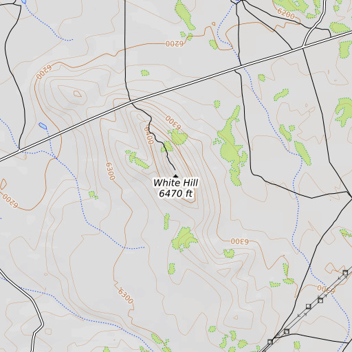 OpenTopoMap map of White Hill, AZ