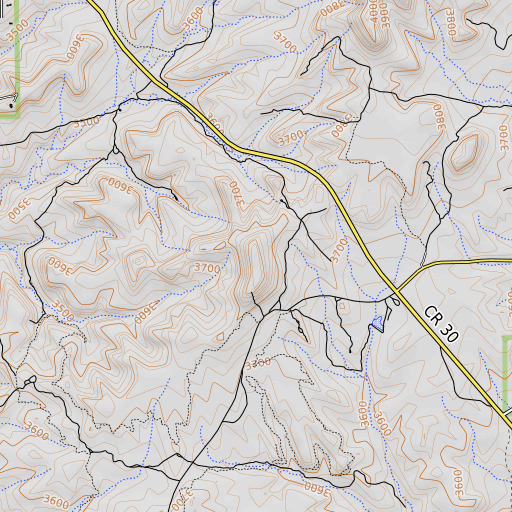 OpenTopoMap map of White Hills, AZ