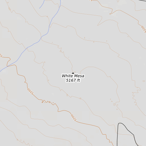 OpenTopoMap map of White Mesa, AZ