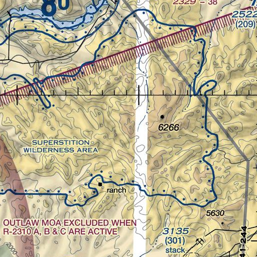 FAA VFR chart of White Mountain, AZ