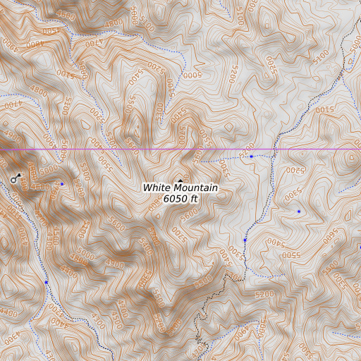 OpenTopoMap map of White Mountain, AZ