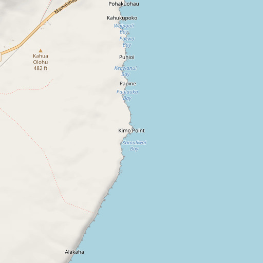 OpenStreetMap map of Kimo Point, HI