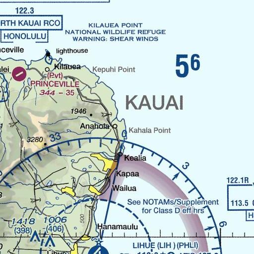 FAA VFR chart of Laelīpoa, HI